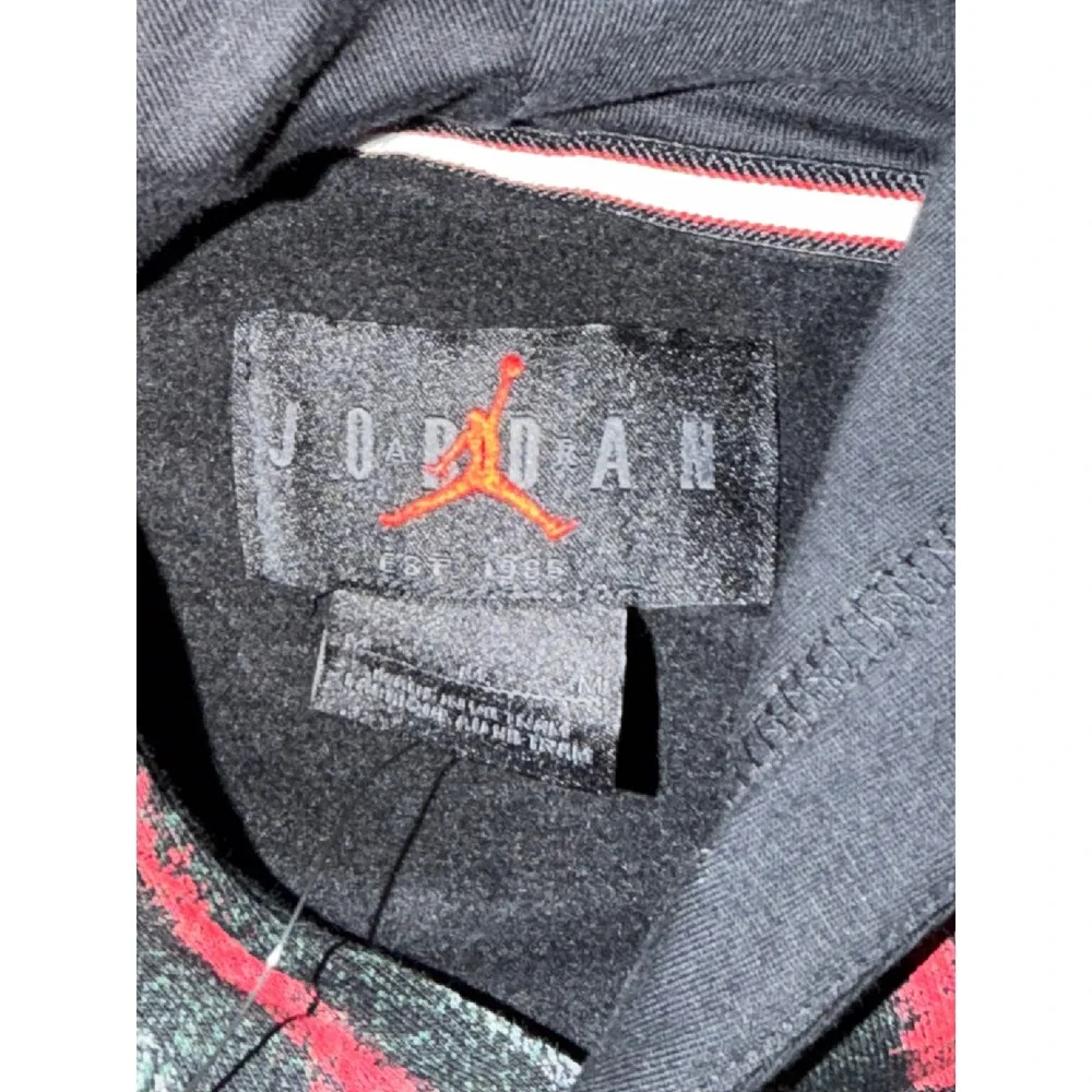 Jordan Plaid Hoodie FV7458-010 Green Red Black‎ Mens Active Fit, Size M, NWT